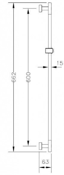 Душевая штанга Genebre Kenjo 66.2 см (1637 45)